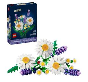 lot 58038 image: LEGO Botanicals Daisies Building Toy - Artificial Flowers Crafting Kit for Girls & Boys, Ages 9 - Kids Room Decor for Book Shelf or Desk - Gift Idea for Birthdays - 11508 - Retail $15