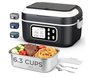 lot 19504 image: Cordless Electric Lunch Box Food Warmer with Digital Display - Retail $35
