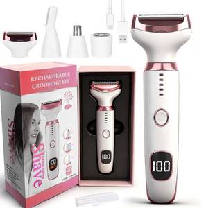 lot 19512 image: LED Display Electric Razor 4-in-1 Cordless Shaver Kit for Women - Retail $25
