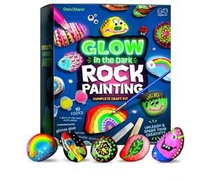 lot 19516 image: Dan&Darci Kids Rock Painting Kit - Glow in The Dark - Retail $12
