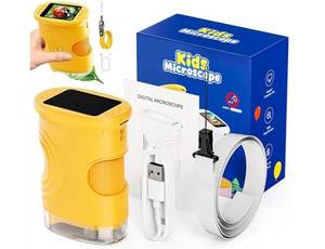 lot 19524 image: Kids Digital Microscope 200x-1000x Magnification with 4K Screen and LED Lights - Retail $25