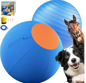 lot 19531 image: Happypaw 18 Inch Herding Ball Dog Toy with Repair Patches - Retail $25