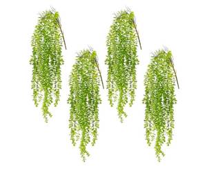 lot 24015 image: dallisten 4 Pack Fake Hanging Plants, 38 Artificial Hanging Eucalyptus Plants Greenery Vines UV Resistant Faux Trailing Plants for Indoor Outdoor Wall Shelf Porch Boho Home Patio Decor(4PCS Green) - Retail $29