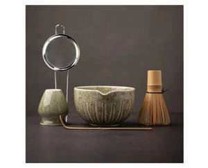 lot 24021 image: TANG PIN Matcha Set - Match Bowl and Whisk, 15 OZ, Matcha Scoop  Matcha Whisk Stand (Chasen Holder) - 5pc Perfect Matcha Kit for Matcha Tea Ceremony (Mottled Green) - Retail $30