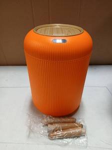 lot 25313 image: Pukomc Motion Sensor Trash Can Orange