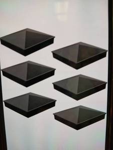 lot 25321 image: ZXNhome 3x3in Aluminum Alloy Fence Post Caps 6pcs Black