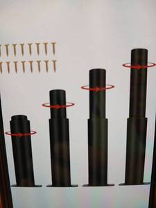 lot 25322 image: Metal Adjustable Furniture Legs 5-9in Set Of 4