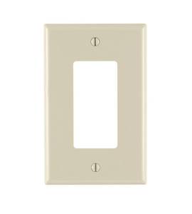 lot 25369 image: Leviton 1-Gang 1-Decora Midway Nylon Wallplate (10 Pack), PJ26-TM, Light Almond - Retail $8