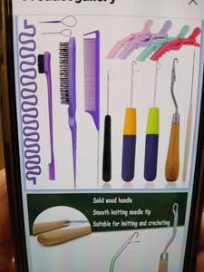 lot 27869 image: Nalexmi Crochet Hooks for Hair 15pc Styling Kit