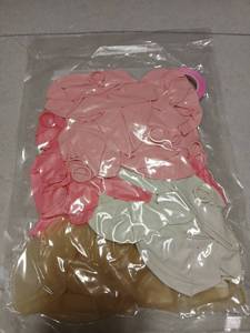 lot 27878 image: Pink White and Clear Balloons 61pk