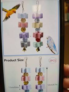 lot 27881 image: Hamiledyi 2pk Parrot Beak Trimmer Calcium Stone Chinchilla Grinding Teeth Lava Block