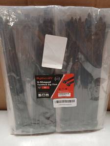lot 27885 image: Ruthcraft 12 Inch V-Shaped Toothed Zip Ties - 80 Pack - Retail $15
