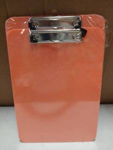 lot 27912 image: Pink Plastic Clipboards 2pk