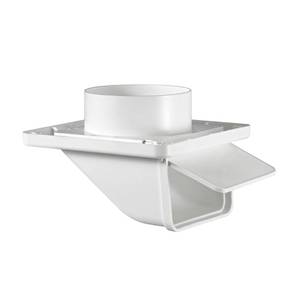 lot 27914 image: Lambro 143W 4-inch Plastic Soffit Exhaust Dryer Vent with Damper - White - Retail $11