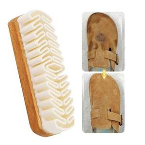 lot 27928 image: Suede Brush and Eraser Kit, 2-in-1 Rubber Cleaning Brush & Stain Eraser for Suede, Nubuck, Flocked & Matte Leather Shoes, Bags, Jackets (1-PCS) - Retail $10