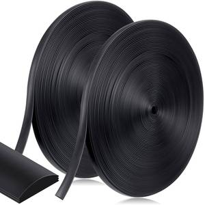 lot 27929 image: Yaomiao 0.29 Width Flat Screen Spline Black Vinyl Screen Spline Flat Bottom and Curved Top Edge Window Screen Spline for Replace Glass Screen on Windows or Patio Screen Doors, 0.092 Thick (150ft) - Retail $23