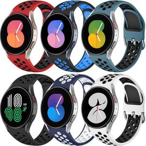 lot 27965 image: DaQin 6 Pack No Gap Bands for Samsung Galaxy Watch 7 6 5 4 FE Band 40mm 44mmWatch 6 Classic 43mm 47mmGalaxy Watch 5 Pro 45mmWatch 4 Classic 42mm 46mm, 20mm Soft Silicone Sport Wristbands Women Men - Retail $15