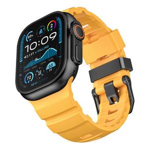 lot 27976 image: Rugged Silicone Bands Compatible with Apple Watch Ultra 321 Band 49mm 46mm 45mm, Durable Adventurous Sport Rubber Strap with Metal Clasp for iWatch Series 11 10 9 8 7 SE - Retail $19