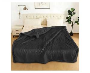 lot 60515 image: Electric Heated Blanket Full 72x84 - 5 Heat & 10H Auto-Off, Microplush Flannel & Sherpa, Same Color Both Sides, Machine Washable, Overheat Protection, Gifts for HomeBedroomSofa, Black - Retail $36