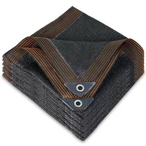 lot 24086 image: winemana 40% Black Shade Cloth, Edge with Buttonhole, Resistant Garden Shade Cloth with Taped Edge for Plants Greenhouse Swimming Pool (10 FT x 14 FT) - Retail $22