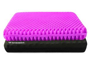 lot 24109 image: Plus Size Gel Seat Cushion for Long Sitting, Extra Large and Thick, Seat Cushion for Back, Hip, Sciatica, Tailbone Pain Relief, Used for Office, Wheelchair, Car, Recliner, Stadium, Kayka.(Rose red) - Retail $39