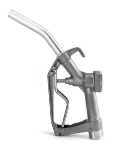 lot 25394 image: QWORK Fuel Nozzle, 34 in. NPT Manual Fuel Nozzle with Swivel  For Manual and Electric Fuel Pumps  Gasoline and Diesel Max Pressure 50 PSI - Retail $21