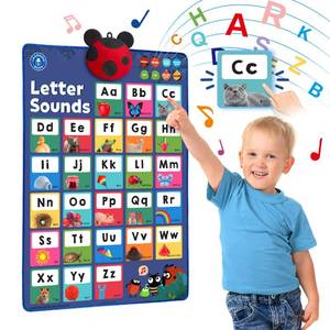 lot 25398 image: LEARNING BUGS Press to Learn Phonics, Interactive Letters and Sounds Talking Poster, Preschool & Kindergarten Learn to Read, Ages 3 - Retail $25
