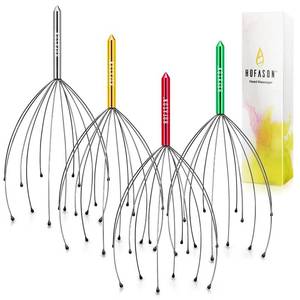 lot 25430 image: HOFASON Head Scratcher Stocking Stuffers for Adults Women Men Teen Girls Boys, 4pcs Head Massager Scalp, Funny White Elephant Gifts, Christmas Bulk Gifts for Mom Dad Him Her Birthday Gift Prizes - Retail $7