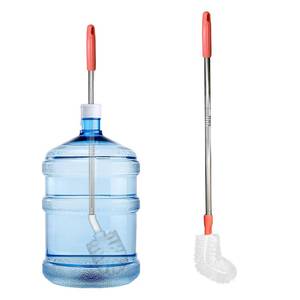 lot 27988 image: 2-Pack Bucket Brush, Kettle Brush, Cleaning Extra Long Bottles, Gallon Jug Cleaner, Water Bottle Cleaner, Stainless Steel Multi-Scenario - Retail $10