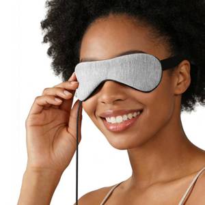 lot 28005 image: Heated Eye Mask �� Warm Compress for Dry Eyes, USB Electric Heating Pad for Stye & Chalazion Eye Treatment, Eye Sleep Mask for Dark Circles and Puffiness Relief, FSA Eligible (Gray) - Retail $10
