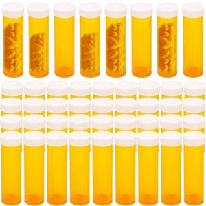 lot 28030 image: SenseYo 35 Pack 2.5 Dram Small Empty Medicine Pill Bottles Cases Containers Organizers with Caps for Prescription Medication - Retail $7