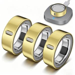 lot 28077 image: Vigamen Ring Cover Compatible with Oura Ring Gen 4Gen 3 - Size 8, Support Charging with Cover On, Anti-Scratch Ultra-Thin TPU Ring Protector Accessories for Men Women, Gold3 only 1 - Retail $9