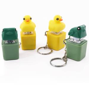 lot 43005 image: 4 Pcs Croaking Frog and Quacking Duck Keyboard,Keyboard Fidget Toy Keychain,Duck Frog Fidget Clicker Keychain,for Men and Women Relief Anxiety Stress Bags Key Decoration(Green&Yellow) - Retail $13