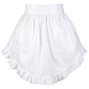 lot 43015 image: Qulkws White Waist Apron Cosplay Waist Apron Waists Aprons for Women with 2 Pockets Puffy Tight Costume Half Aprons Waitress Servant Cosplay Costume Vintage Maid Aprones Skirt for Kitchen Party Dress - Retail $7