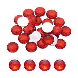 lot 43017 image: MECCANIXITY Flat Back Round Acrylic Rhinestones,25mm Red Flatback Crystal Rhinestones for Crafts Clothes Shoes DIY Decoration Gifts 25Pcs - Retail $8