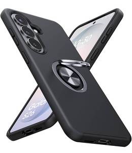 lot 43025 image: JAME for Samsung Galaxy S26 Case, Dual Layer Military Grade Heavy Duty Shockproof Cover with Metal Ring Holder Stand Kickstand, Slim Fit Protective Phone Case for Samsung Galaxy S26 6.3, Black - Retail $8