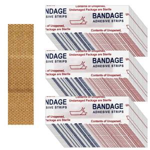lot 43041 image: Weewooday 300 Pcs Small Bandage Bulk Nose Bandage Fabric Adhesive Bandages Flexible Breathable Bandages Fabric Bandages for Small Wound Protection Care(0.34 x 1.6 Inch) - Retail $14