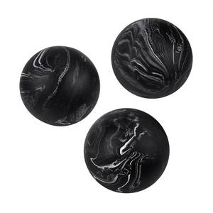 lot 43064 image: Creative Scents Black Marble Look SMALL 2.75 Decorative Balls for Bowls Set of 3 Decorative Orbs Spheres for Coffee Table Centerpiece, Dining Table, Living Room - Modern Bowl Fillers for Home Decor - Retail $19
