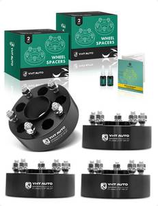 lot 60523 image: YHTAUTO 5x4.5 to 5x5 Hub Centric Wheel Adapters 2 Inch Compatible with Ford Explorer Edge, Jeep, Dodge, Lincoln, Tire Adapters 12-20 & 12.9 Grade Studs, 71.5mm Hub Bore 5 Lug 4PCS Black - Retail $160