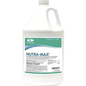 lot 60524 image: Theochem Nutra-Max Hospital Grade Disinfectant, EPA List N & G, Kills 99.9% Viruses & Bacteria, 132 Concentrate Makes 32 Gallons, Commercial Multi-Surface Cleaner For Home - Retail $22