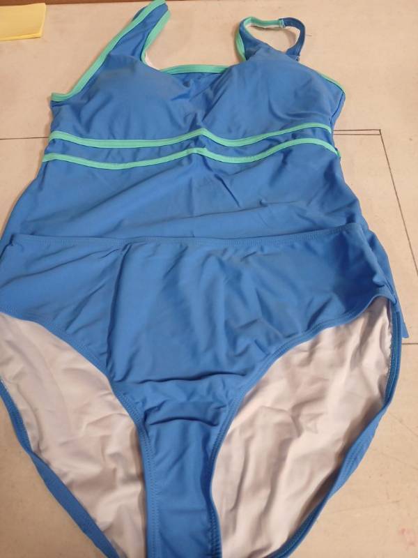 lot 30698 image: Blue 2-Piece Swimsuit with Green Trim XL  - Retail $15