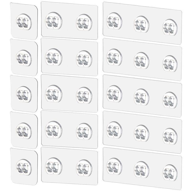 lot 31805 image: ZOMETUO  Shower Caddy Adhesive Replacement, No Drilling Shower Shelf Adhesive, Strong Caddy Sticker Hooks Replacement for Showers Shelves and Kitchen Racks Organizer - Retail $6