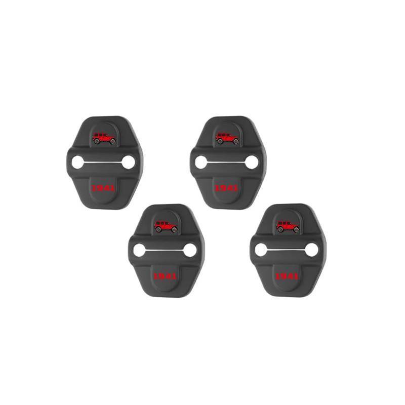 lot 31896 image: GUIILAN Car Door Lock Decoration Protector Latches Cover Compitable with 2018-2025 Jeep Wrangler JL JLU 4XE Unlimited Sahara Sports Rubicon Gladiator JT Door Lock Cover Parts Accessories - Retail $10