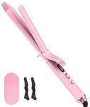 FARERY Long Barrel Curling Iron 1 Inch, Extra Long Curling Iron for Thin Hair, Infused Argan Oil & Keratin, 11 Adjustable Temp, Include Clips & Silicone Pad, black - Retail: $50