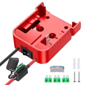 lot 233 image: 1 Packs Power Wheel Adapter for Milwaukee M18 Battery Adapter 18V Power Wheel Battery Conversion Kit with Switch, Fuse & Wire Terminals, 12AWG Wire, Power Connector for DIY Rc Car Toys and Robotics - Retail $10
