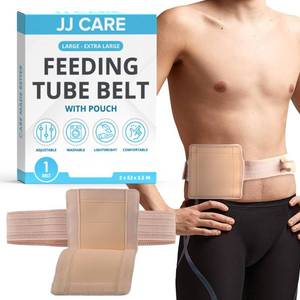 lot 246 image: JJ CARE Feeding Tube Belt (LargeExtra Large), Breathable PEG Tube Belt, Nylon Fabric Gtube Belt Compatible with PEG Tubes and Gastrostomy Tubes, Adjustable and Washable G Tube Holder - Retail $20