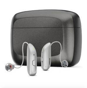 lot 01 image: Jabra Enhance Select 500 Clinic-Quality OTC Hearing Aids, Audiology Services Included, Bluetooth Streaming for Calls, Music, Media (iOSAndroid), Nearly Invisible, Silver. Retail $1,995.00