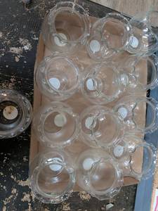 lot 32 image: Clear Glass Punch Bowl Set with Cups