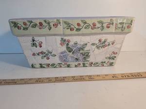 lot 57 image: Ceramic Planter with Floral Pattern