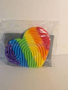 lot 61 image: Rainbow shaped heart with accessories